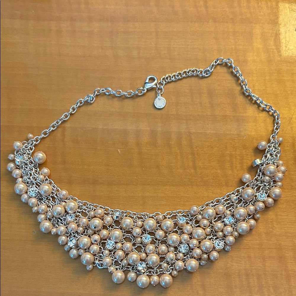 Charter Club Silver and Cream Pearl Necklace
